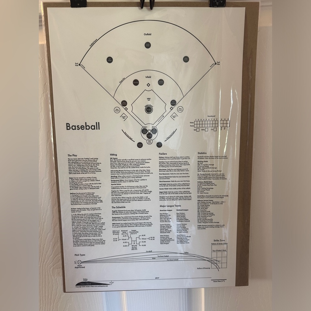 Baseball Chart Wall Art